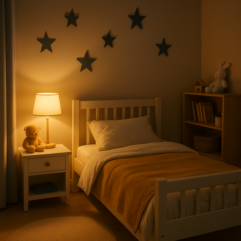 Photo demonstrating how a calming sleep environment supports an effective bedtime routine.