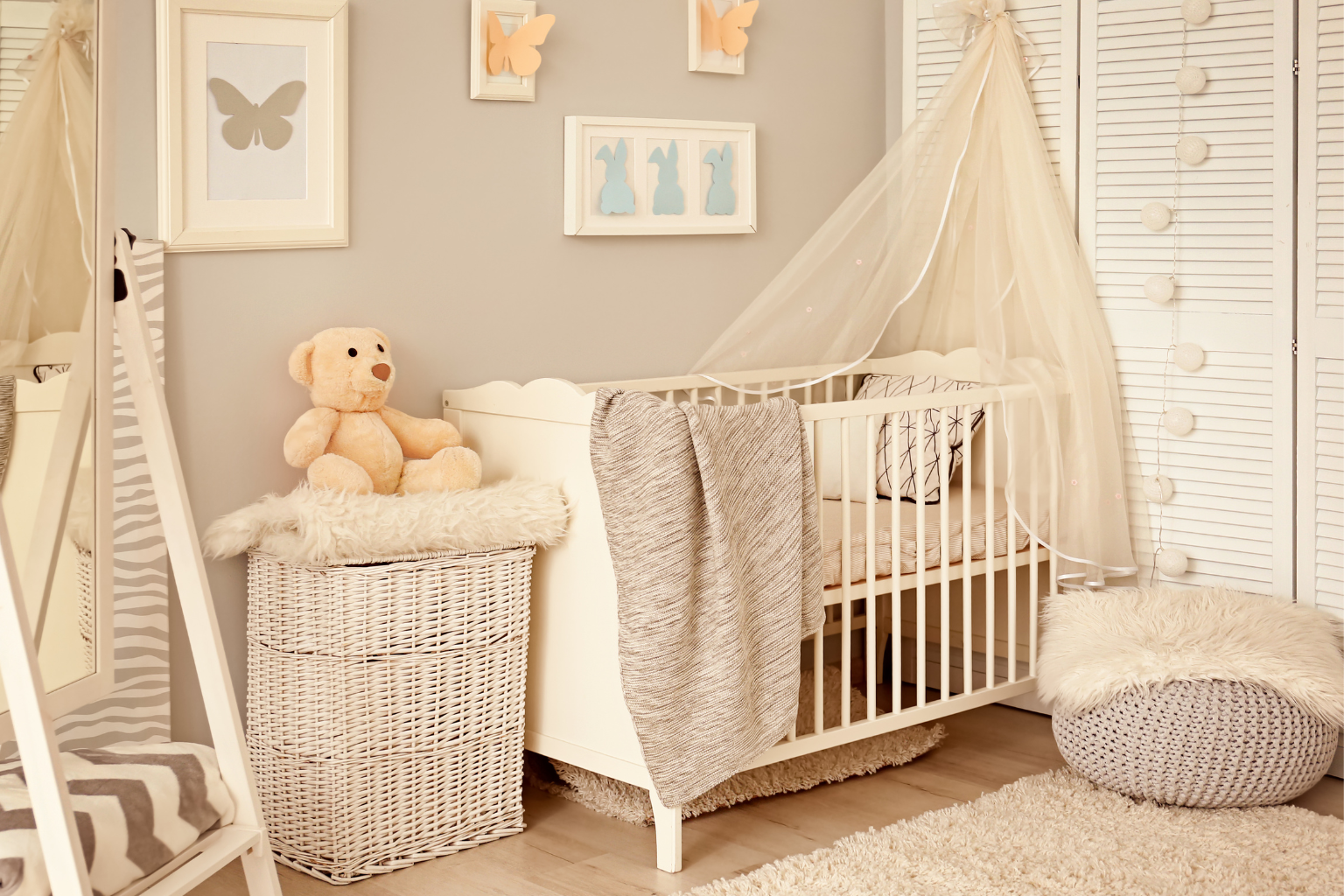 Peaceful bedtime environment with cozy toddler bedroom